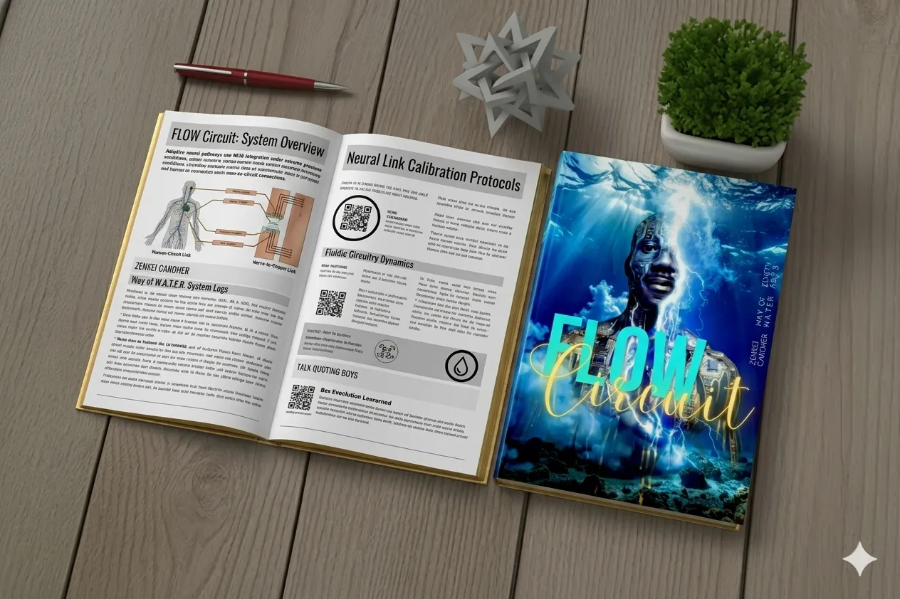 Flow Circuit open book 2 mockup Flow Circuit open book 2 mockup
